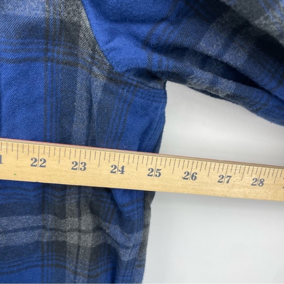 CARHARTT Shirt Mens XL 102215 988 Hubbard Plaid Long Sleeve Durable Canvas blue - Picture 7 of 7